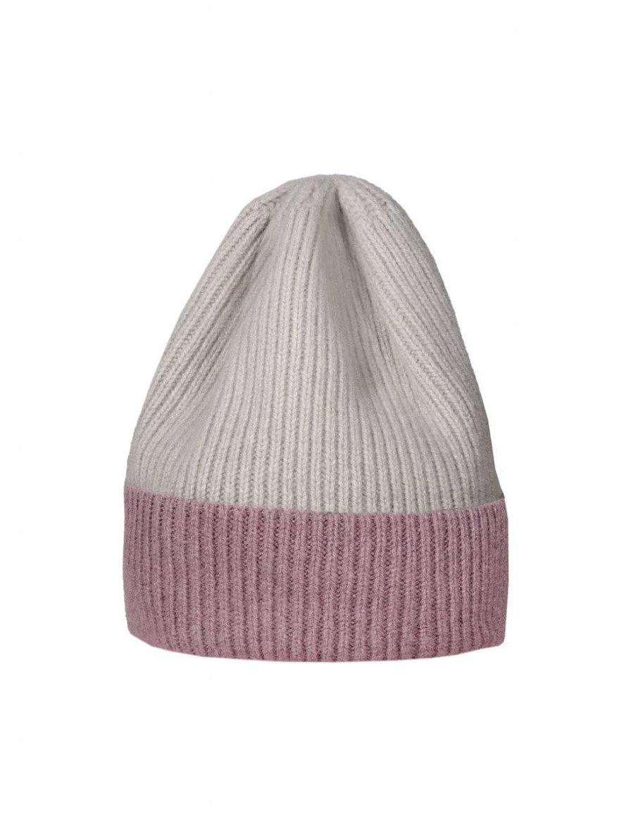 "Capo Women's Joss Ribbed Two-Tone Turn-Up Cap"