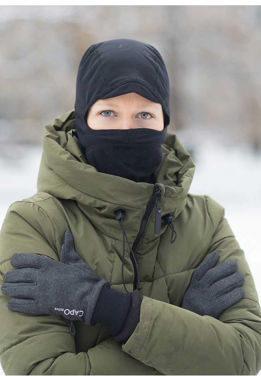 Capo Men's Anthracite Touchscreen Gloves - Reflex Bugler Winter Gloves for Cold Weather